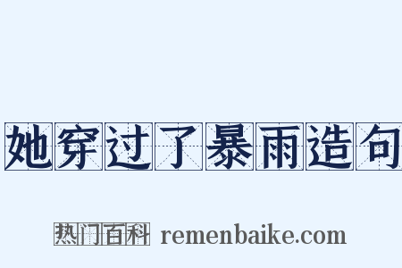 她穿过了暴雨造句是什么意思的图片